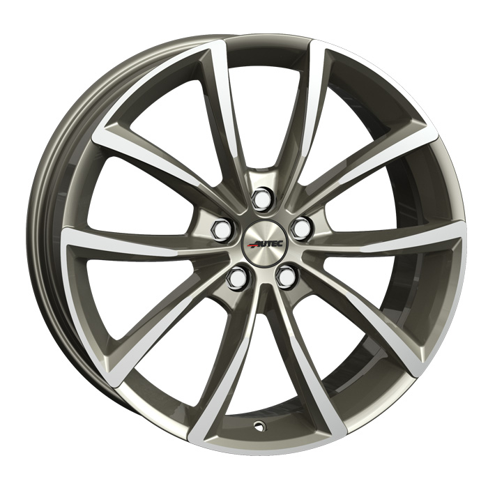 Autec Astana 9,0x21 ET43 5x108 21" Wheel titanium silver polished